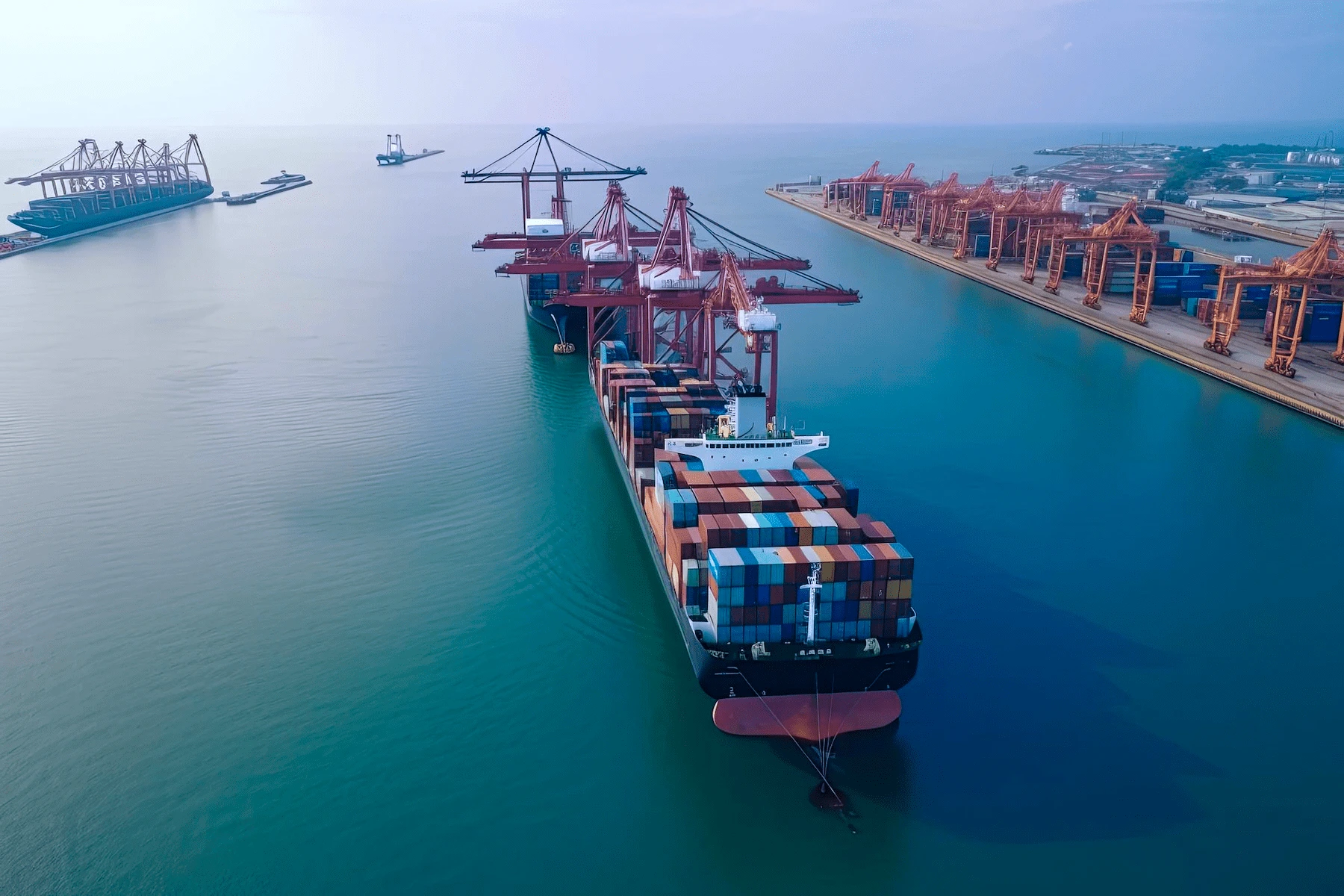 cargo ship in sea